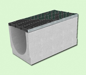 BetoMax Комплект: Лоток водоотводный бетонный DN500 с чугунной решеткой кл. E