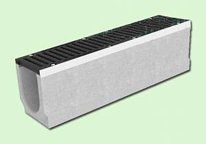 BetoMax Лоток водоотводный бетонный DN200 с чугунной решеткой кл. F (комплект)