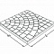 Тротуарная плитка ПТМ2 500х500х40  Солнышко, дробеструйная поверхность с мраморной крошкой красная