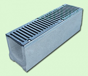 BetoMax Лоток водоотводный бетонный DN160 с чугунной решеткой кл. E (комплект)