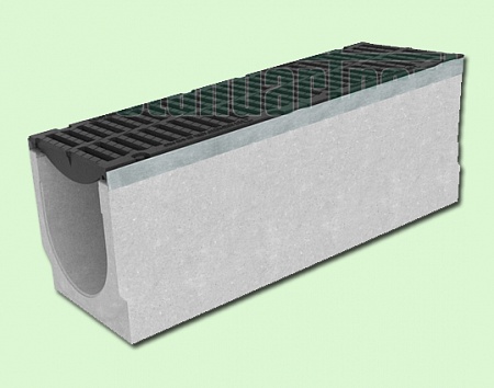 BetoMax Лоток водоотводный бетонный DN300 с чугунной решеткой кл. F (комплект)