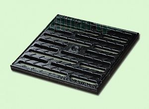 Решетка чугунная Basic (щелевая) к дождеприемнику 300x300
